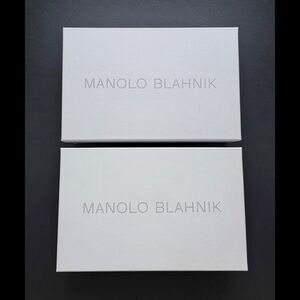 Manolo Blahnik White Shoe Boxes x2 Tissue for Heels Sandals Slides Empty Storage